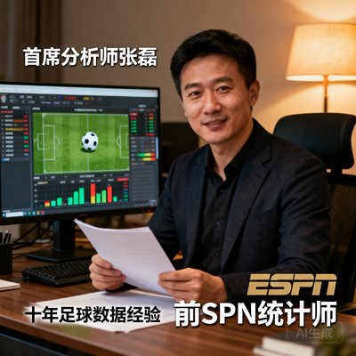 首席分析师张磊，十年足球数据经验，前ESPN统计师