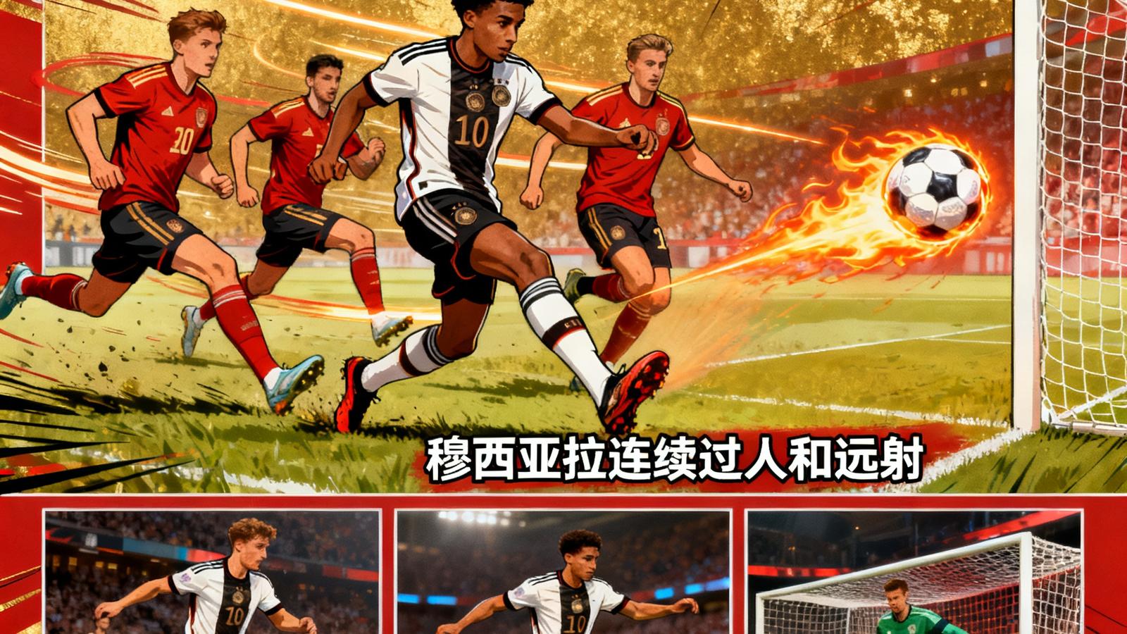 德国队五佳球，穆西亚拉连续过人和远射，2026预选赛